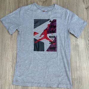 Jordan Red and Gray Graphic Tee